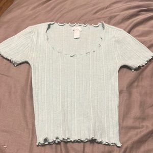 West of Melsrose size medium knit too. Baby blue or aqua blue. Ribbed & crunchy.